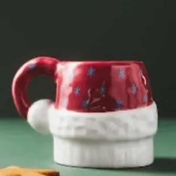 NWT Anthropologie Isabela Dos Santos Cozy With Mrs Santa Claus Stoneware Mug - Picture 2 of 2